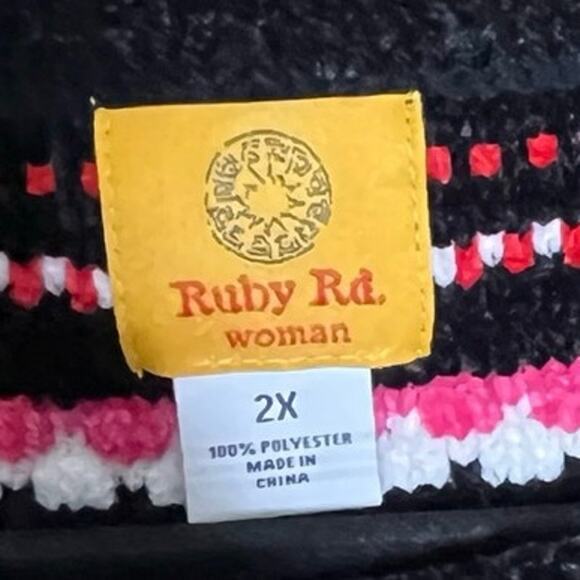 Ruby Rd Woman Sweater, Striped Cozy Sweater, Plus Size - Picture 3 of 7